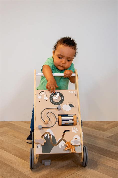 Tryco Wooden Baby walker with blocks | wehkamp