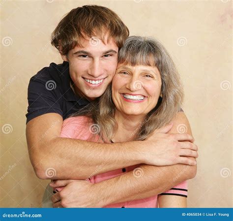 Mother & Adult Son Portrait Stock Photo - Image of portrait, smiling ...