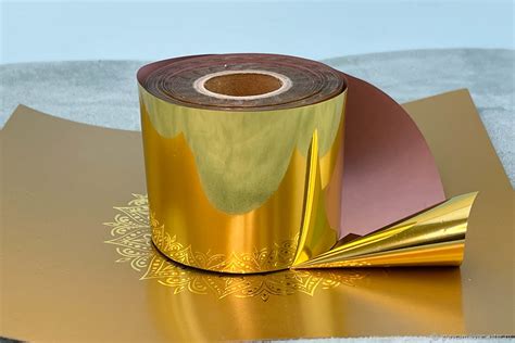 Фольга золотая 5 см для горячего тиснения купить в интернет-магазине ...