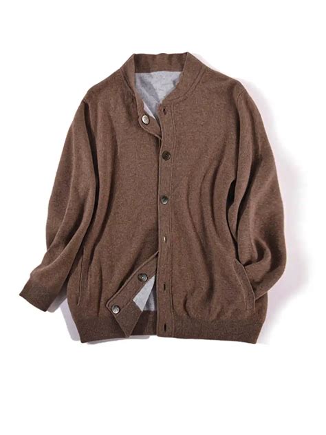 Men's Cashmere Cardigan Sweater - Inner Mongolia Cashmere Manufacturer