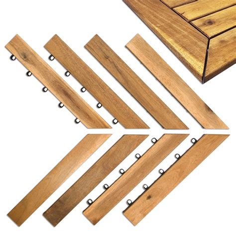 Edges for Interlocking Deck Tiles | Snap Together Edge for Wooden ...