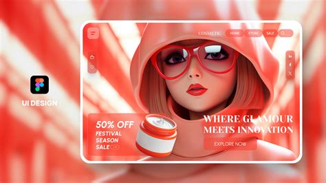 Modern Cosmetic Website UI Design in Figma: Step-by-Step Web Design ...