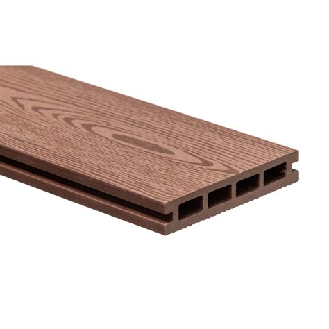COVERNIT Terasové prkno WPC, duté, 2D, hnědá, 140 x 25 x 4000 mm ...