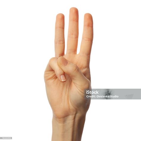 흰색 배경에 Asl에서 손가락 맞춤법 문자 W 미국 수화 개념 손가락에 대한 스톡 사진 및 기타 이미지 - 손가락, 알파벳, 한 ...
