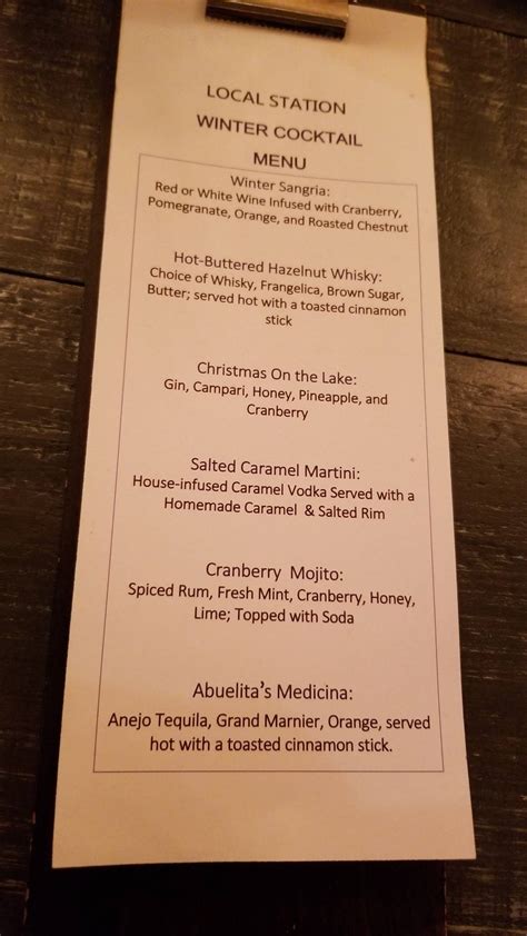 Menu at Local Station pub & bar, Braselton