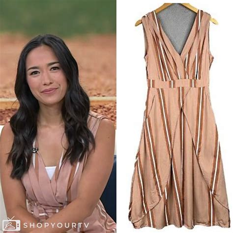 The Today Show: July 2024 Emilie Ikeda's Brown Striped Dress | Shop Your TV