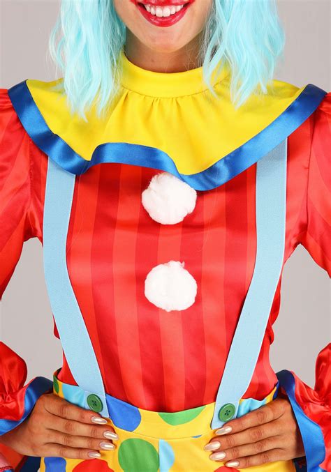 Adult Posh Polka Dot Clown Costume | Women's Clown Costumes