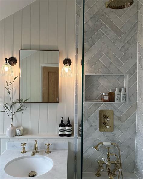 Herringbone Wall Tiles Bathroom