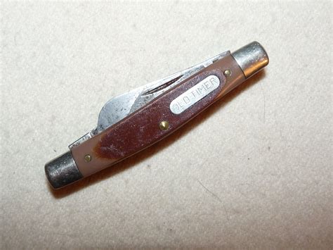 Original Vintage 1960s Schrade Old timer 3 Blade Folding Pocket Knife ...