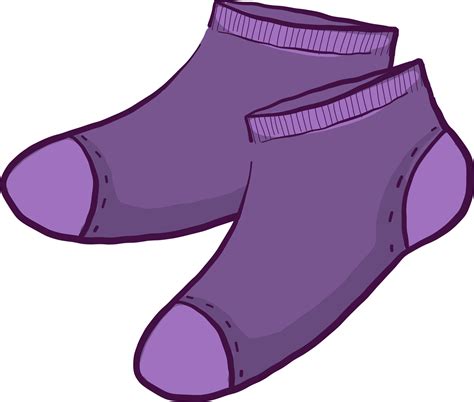 Purple socks, illustration, vector on white background 13598998 Vector ...