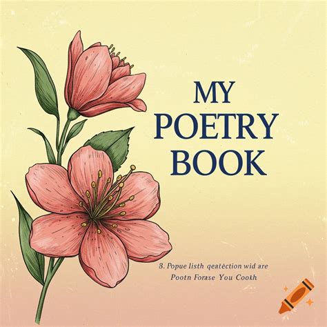 Poetry book cover on Craiyon