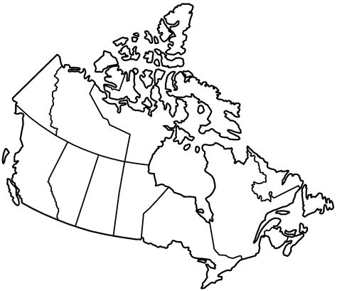 Blank Map Of Canada For Kids