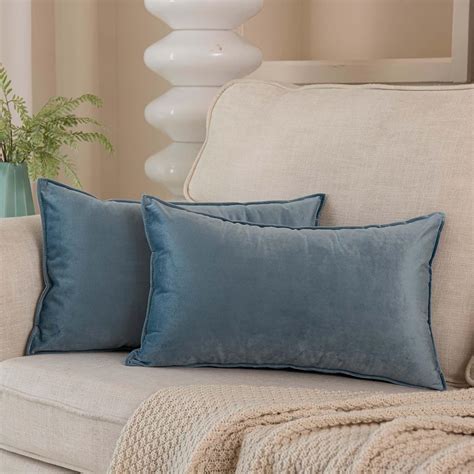 Amazon.com: JUSPURBET Light Blue Decorative Pillow Covers 16x24 Set of ...