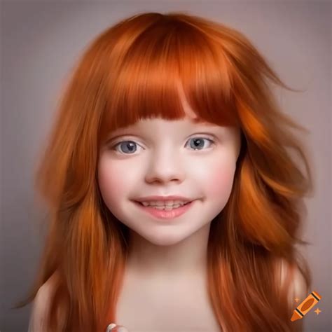 Beautiful Spanish girl with a round face, flowing red hair, rosy cheeks ...