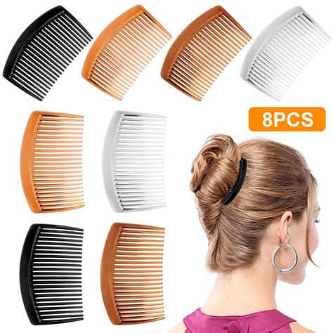 TSV 8pcs Hair Side Combs, 23 Teeth French Twist Comb Hair Clips for ...