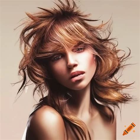 Image of messy hairstyle on Craiyon