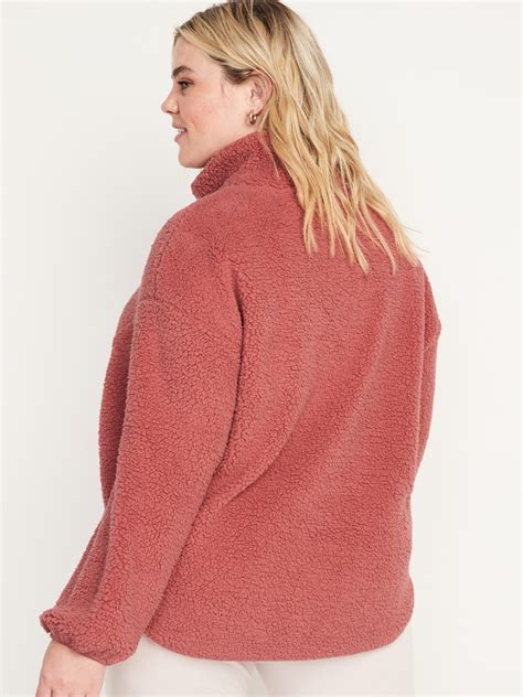 Cozy Sherpa Quarter-Zip Pullover Sweater | Old Navy