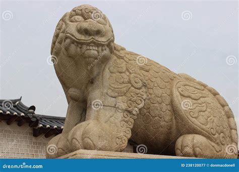 Korean Mythical Creature, Haetae Statue in Front of Gyeongbokgung ...
