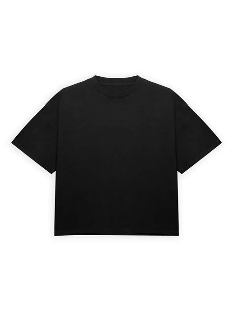 BLACK CROP TEE | Oversized black t shirt, Clothing mockup, Shirt mockup