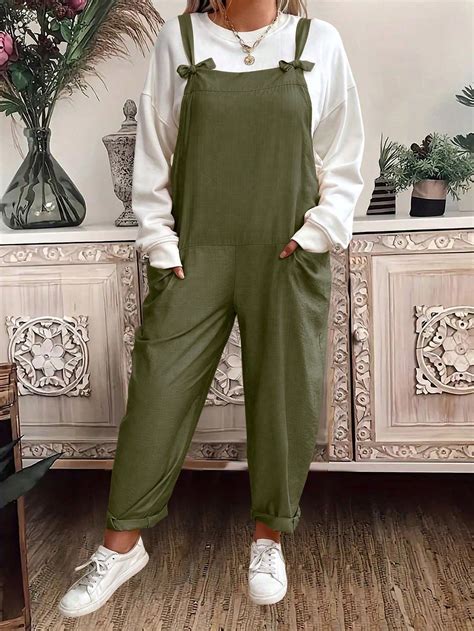 SHEIN USA | Mujeres de talla grande, Look minimalista, Overol