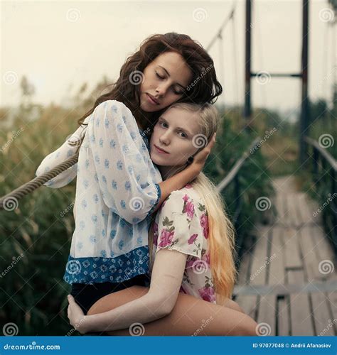 Lesbian Couple Together Outdoors Concept Stock Photo - Image of ...