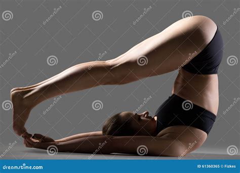 Yoga Plough Pose stock image. Image of flexibility, pilates - 61360365