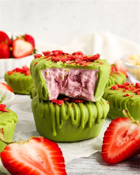 Matcha Nude | Clean Organic Energy on Instagram: "🍓 Frozen Strawberry Yogurt Matcha Cups 🍓 ...