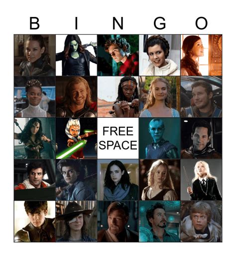 Favorite Character Bingo Card