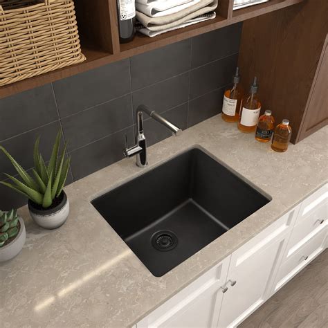 Nantucket Sinks Rockport 25" Dual Mount Granite Composite Laundry Sink ...