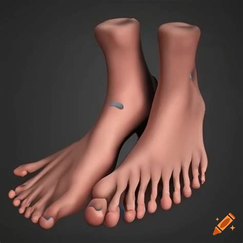 Webbed human foot on Craiyon