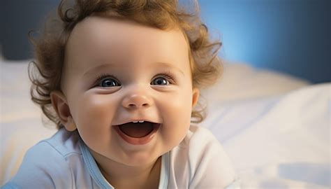 AI generated Smiling baby boy brings joy and innocence generated by AI ...