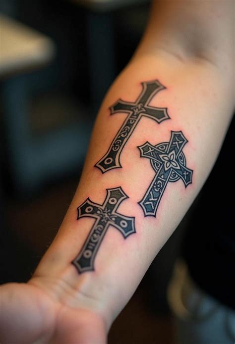 Three Cross Tattoo Design Ideas