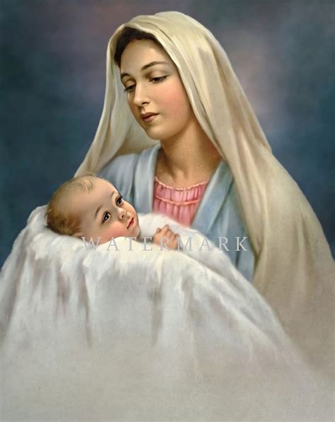 The Most Blessed Virgin Mary and Baby Jesus Customized and Restored ...