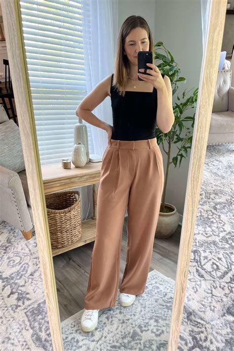 The best petite work pants: abercrombie tailored wide leg trouser