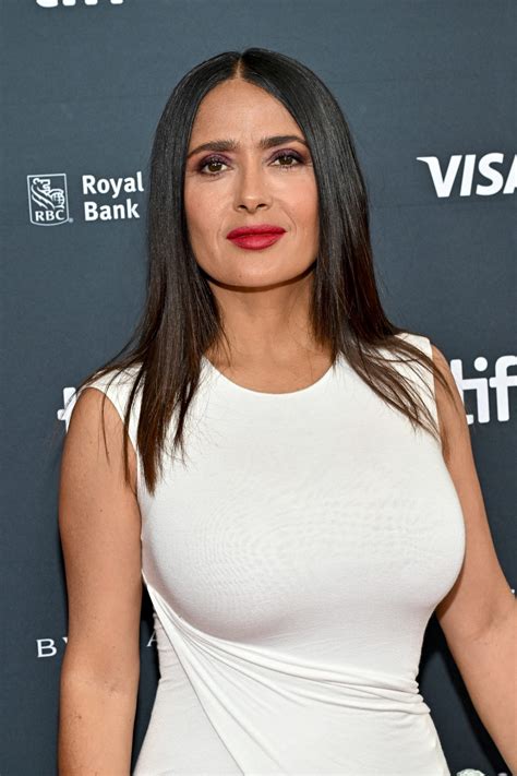 Salma Hayek White Dress Big Boobs - Hot Celebs Home