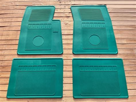 for ford fairlane floor mats rubber green set of4 1955-70 | eBay