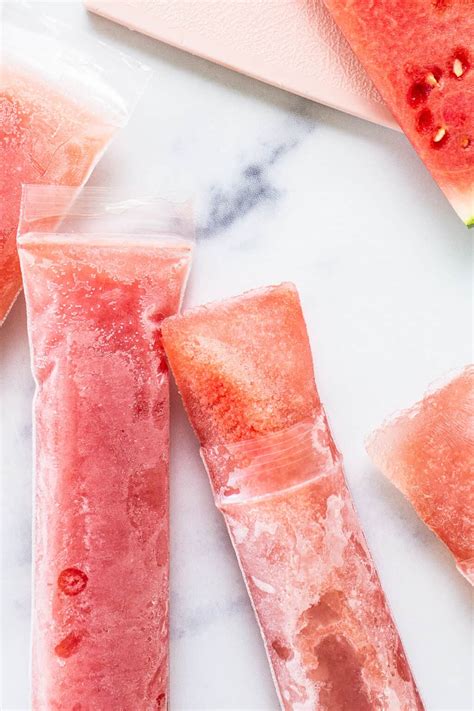 Watermelon Wine Freeze Pops - Fit Foodie Finds