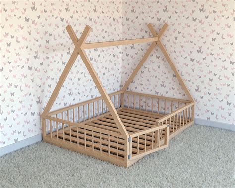 Montessori Floor Bed Plan Queen Size PDF DIY | Etsy