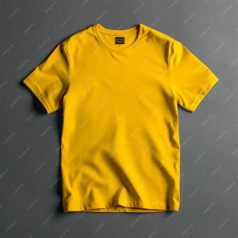 Premium Photo | Yellow Tshirt Mockup on dynamic plain background Shirt ...