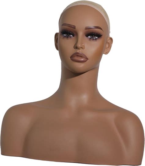 Amazon.com: Voloria Realistic Female Mannequin Head with Shoulder ...