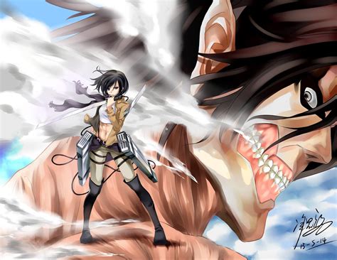 Eren and Mikasa Wallpapers - Top Free Eren and Mikasa Backgrounds ...