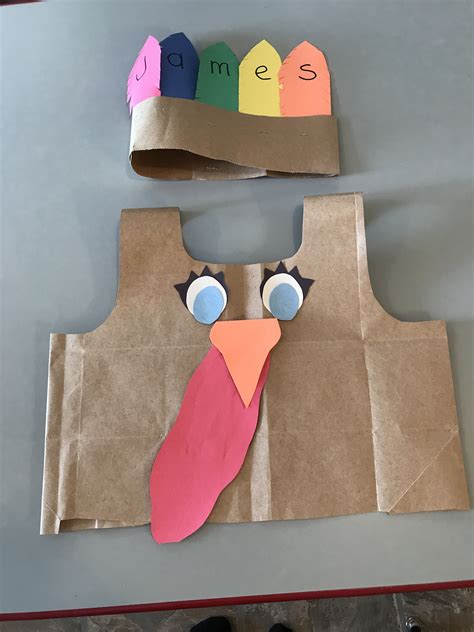 Paper bag turkey craft – Artofit