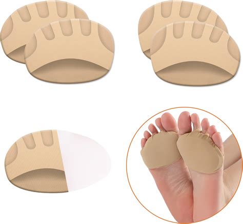 Amazon.com: JEVRKAPZ 2 Pairs Gel Metatarsal Pads Men Women Honeycomb Fabric Forefoot Pads High ...