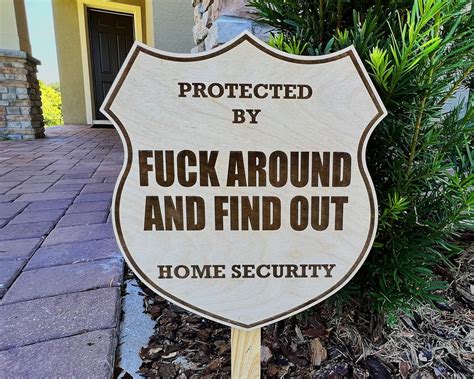 Amazon.com: Som Protected by Sign Fuck Around and Find Out Home ...