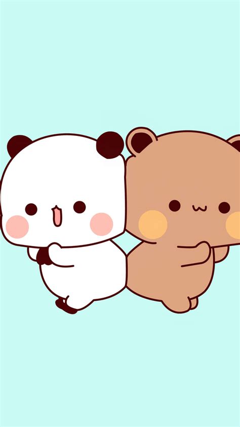 Download Kawaii Cute Bear And Panda Picture | Wallpapers.com