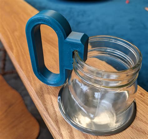 🫙 Clip-on Mason Jar Handle・Free STL File for 3D printing・Cults
