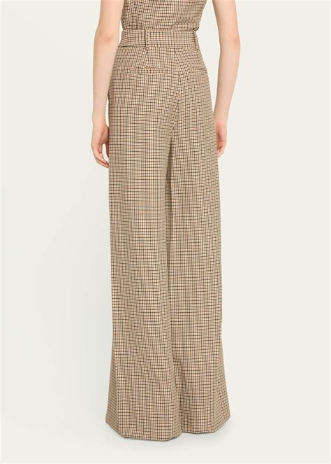 Toccin Daniela Wide-Leg Plaid Pants - Bergdorf Goodman
