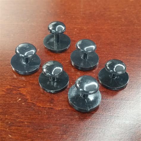 Classic Black Tuxedo Shirt Studs Set, 3 4 or 6 Count Simple Tux Buttons ...
