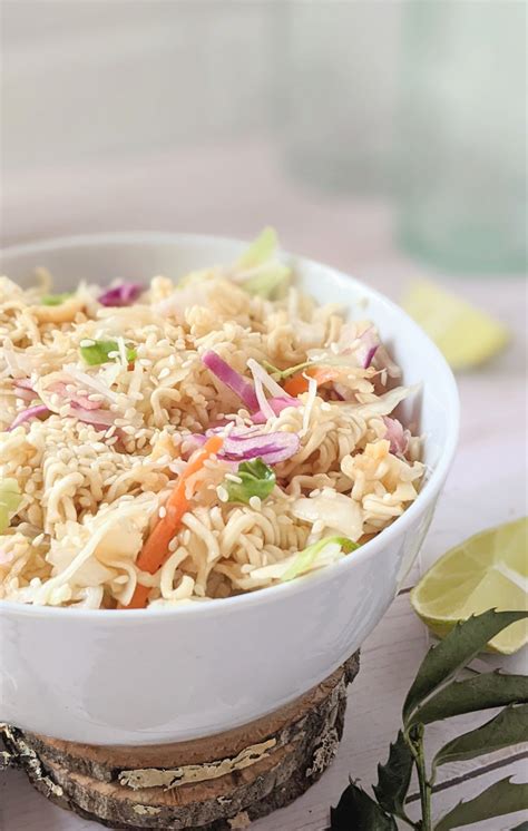Ramen Noodle Salad Recipe with Coleslaw - The Herbeevore