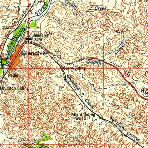 Glendive, MT-ND (1958, 250000-Scale) Map by United States Geological ...